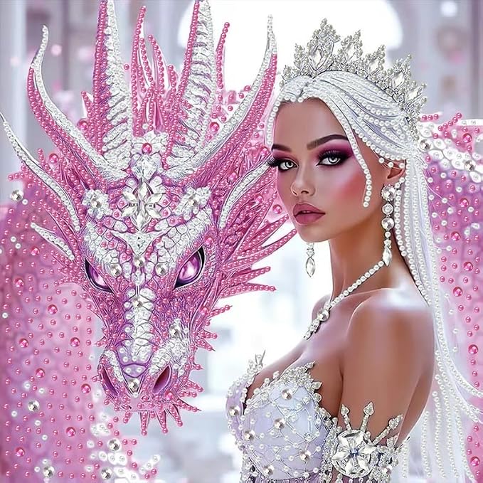 Dragon Diamond Art Kits for Adults, Full Drill Diamond Painting Kit 12x12in by Unknown