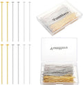 210 Pcs 70mm/2.76 Inch 21 Gauge Head Pins by Yumttero