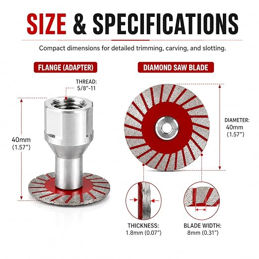 1.57" Diamond Saw Blades Set, 40mm Mini Diamond Engraving Blade Include - Image 6