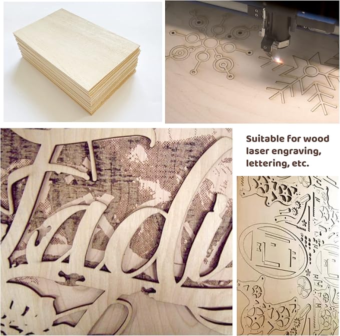 MUXGOA 20 Pcs Wood Sheets, Unfinished Balsa Wood Sheets - Image 6