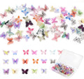 60Pcs Mini Resin Butterflies, Miniature Dollhouse Accessories Tiny Butterflies by QUPIVA