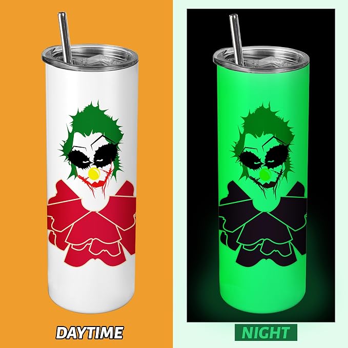 Joyclub 8 Pack Sublimation Tumblers Glow in the Dark 20 oz Bulk Blank Tumblers - Image 2