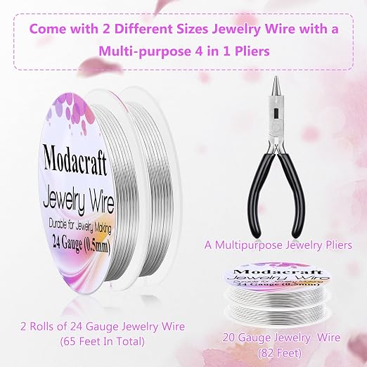 3Rolls 20/24 Gauge Silver Wire - Image 3