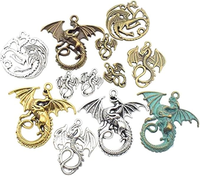 100g Craft Supplies Mixed Flying Dragon Charms Pendants Beads Charms Pendants by iloveDIYbeads
