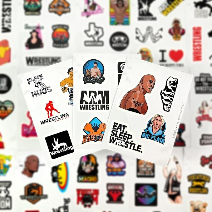 BulbaCraft 100Pcs Wrestling Stickers and Decals - Image 7