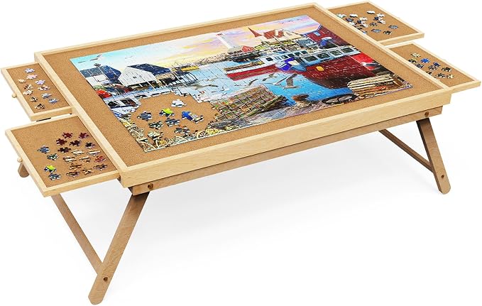 Puzzle Board 2000 Pieces, 41.3"x 27.9" Jigsaw Puzzle Table by Unknown