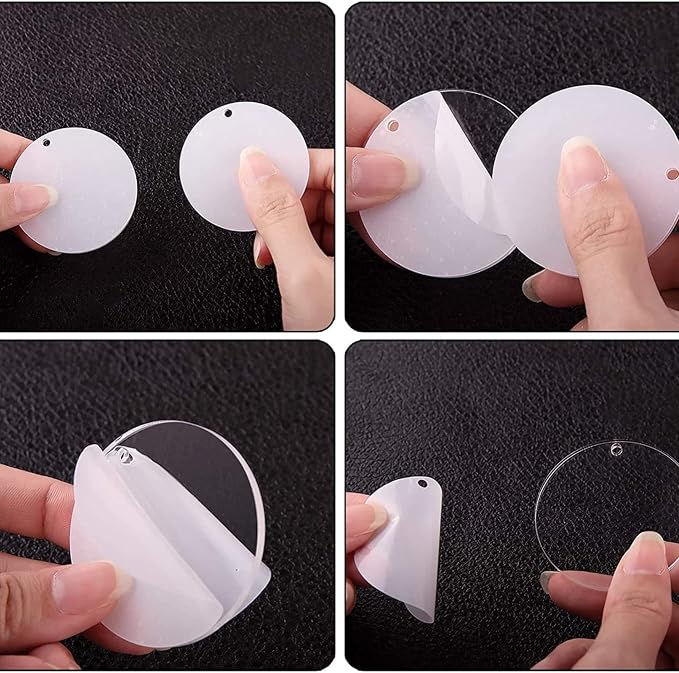 KINGFOREST 120PCS Acrylic Keychain Blanks Kit - Image 8