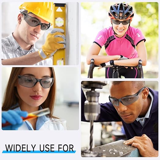 30 Pack Tinted Safety Glasses with ANSI Z87.1 Scratch Resistant Scratch Resistant Eyewear for Women Man Lab Goggles Eye Protection
