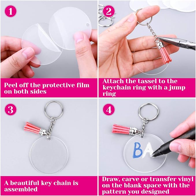 Audab Acrylic Keychain Blanks Kit - Image 5
