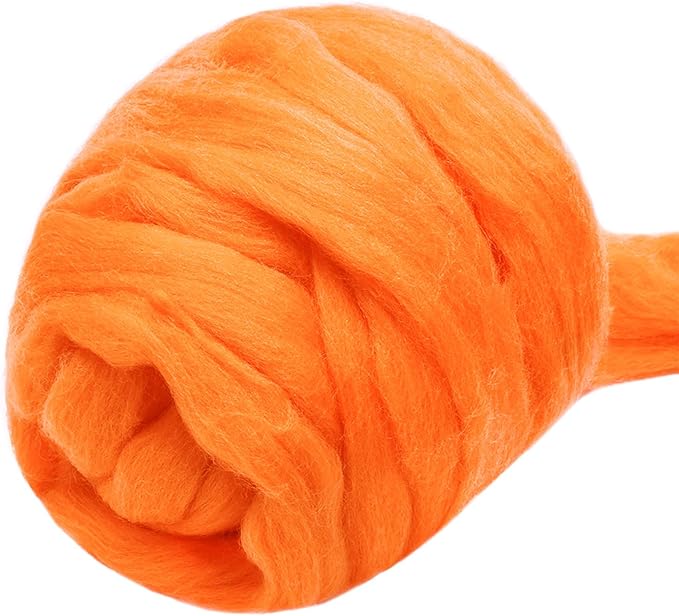 3.53oz Wool Roving, Wool Felting Supplies, Pure Wools, Chunky Yarn, Spinning by Jupean