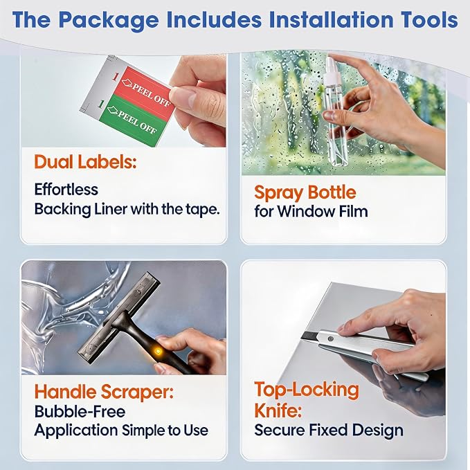 Coavas Window Privacy Film Daytime See Out Not in, 98% UV Blocking Heat Control - Image 6