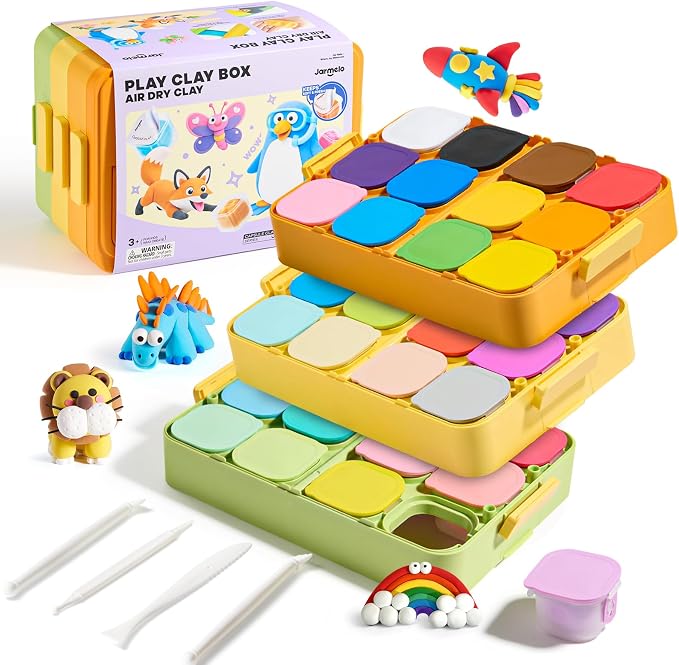 Jar Melo Air Dry Clay for Kids 36 Colors Modeling Clay Kit by JarMel%C3%B3