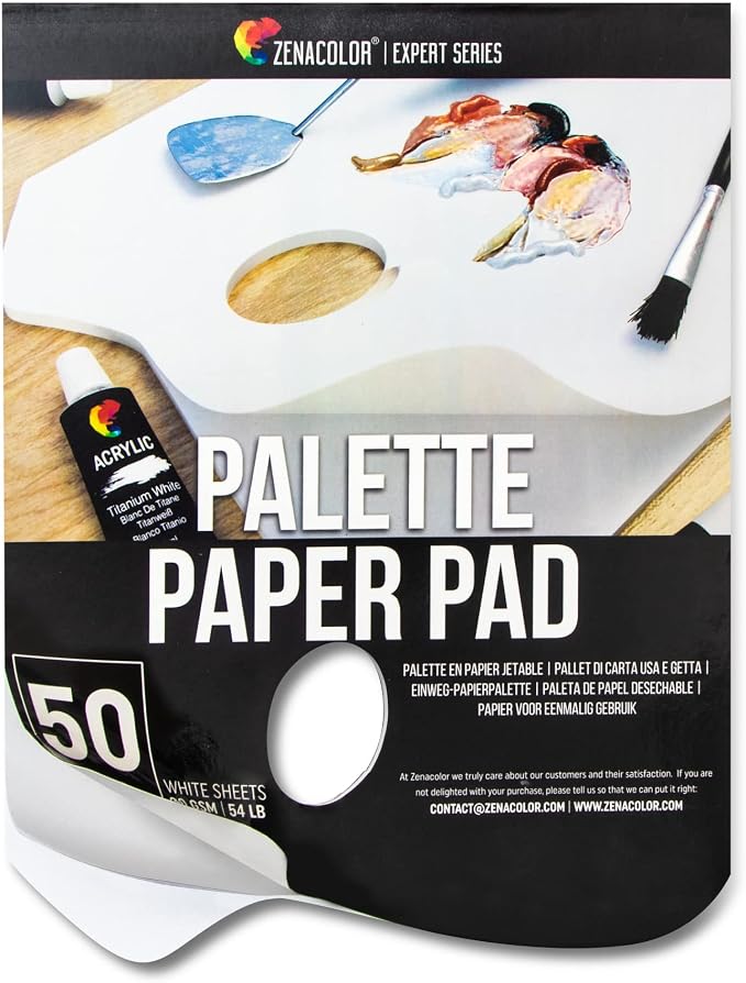 Zenacolor - Paper Palette Pad - 50 Removable and Disposable Sheets by Colorinspirationfun
