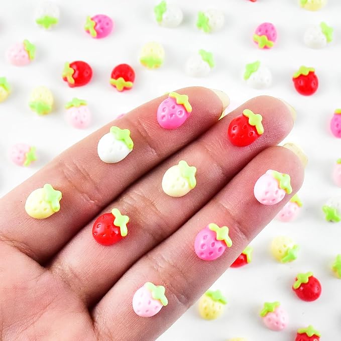 100 Pieces Colorful Tiny Strawberry - Image 2