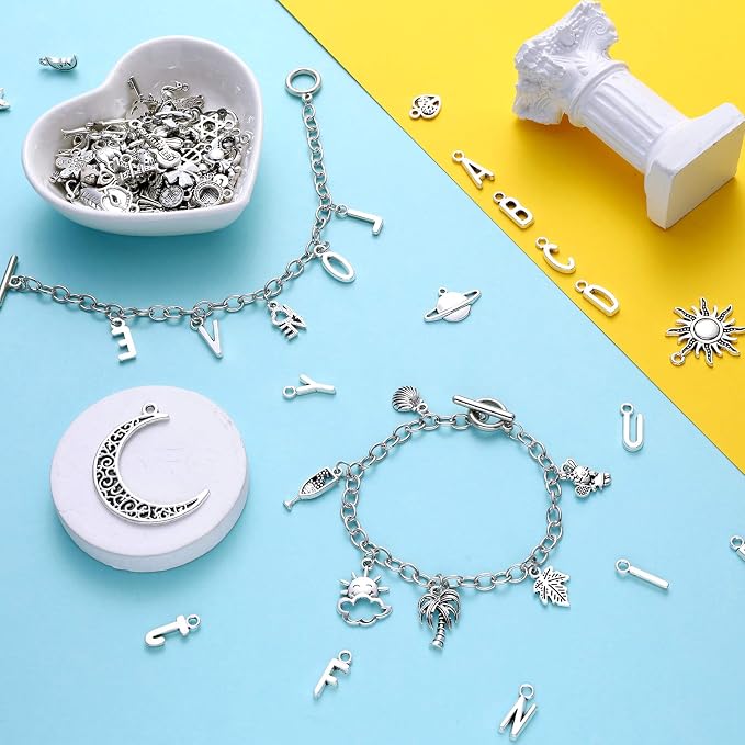 Highergo 469 Pcs Bracelet Making Kit, Jump Rings | 10 Chain Bracelets, 159 Moon - Image 5