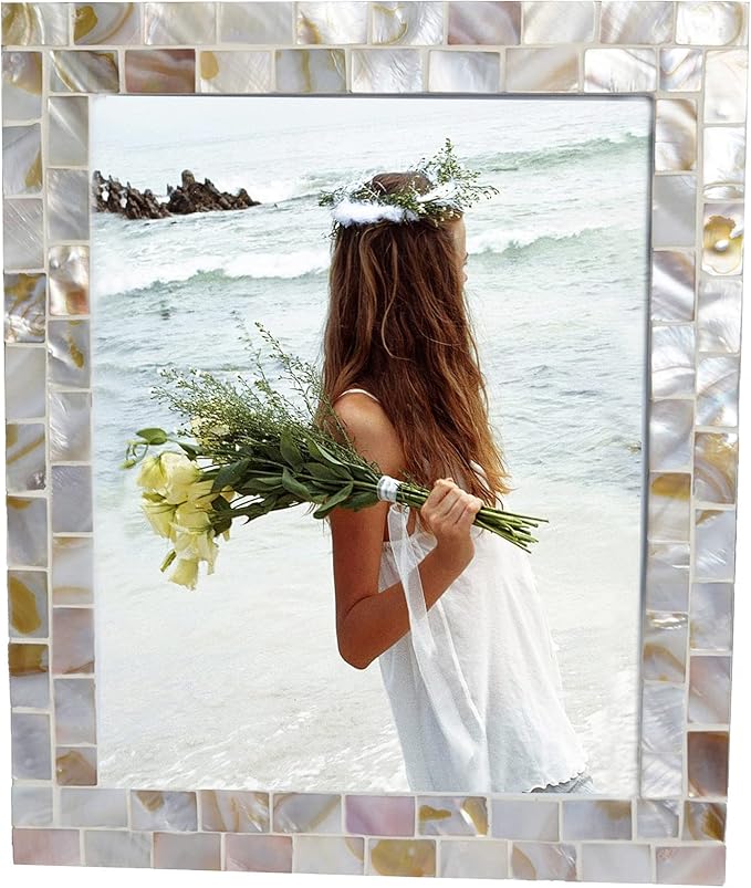 Natural White Picture Frame 8x10, Wedding Picture Frame, Wall Hanging or by GIFTME5