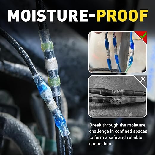 haisstronica 560 PCS All in One Set with Solder Seal Wire Connectors,3:1 Heat Shrink Tubing and Heat Gun,Solder Sticks Wire Terminals Electrical Connectors for Automotive, Marine, Trailer Wiring
