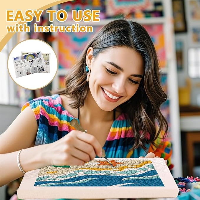 Doodlream Beach DIY Punch Needle Embroidery Kit - Image 3