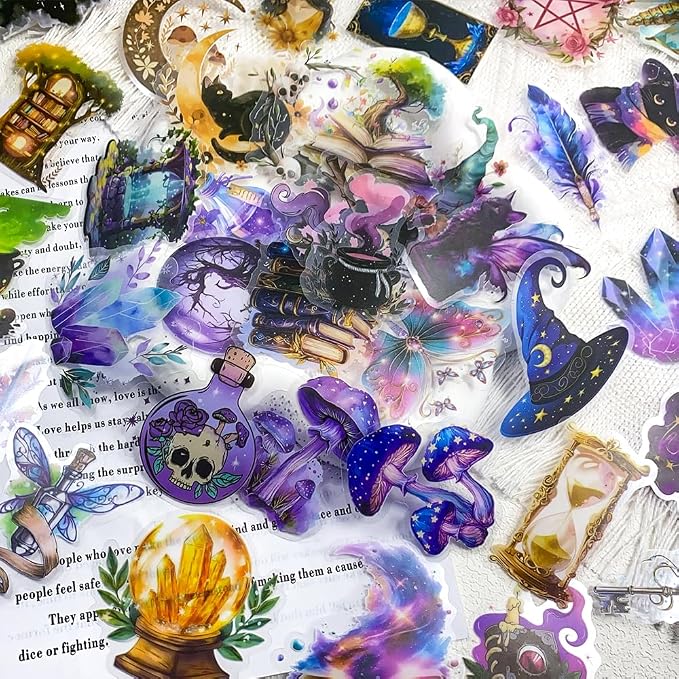 50-Piece Mystical Witchy Fantasy Aesthetic Sticker – Magical Witchcraft Stickers - Image 2