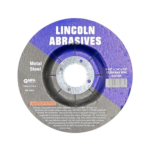 10 Pack Grinding Wheels 4.5" x 1/4" x 7/8" for Metal