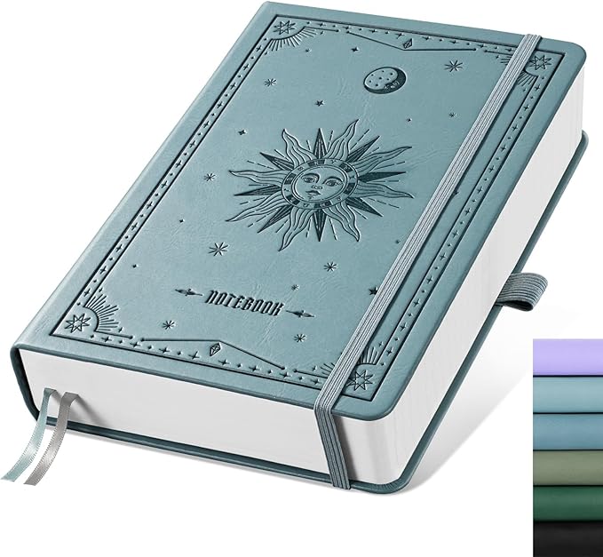 EMSHOI Blank Journal Notebook, 320 Pages, A5 Size | Leather Hardcover, 100 GSM by EMSHOI