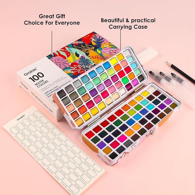 Grabie 100 Colors Watercolor Paint Set - Image 2