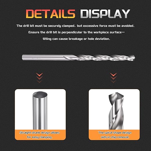 Drill Bit, 3mm Cutting Diameter, 4241 HSS 118° Cutting Angle Uncoated Bright Versatile Jobber Bits - (Applications: for Drilling Plastic Wood Soft Metal), 10-Pieces