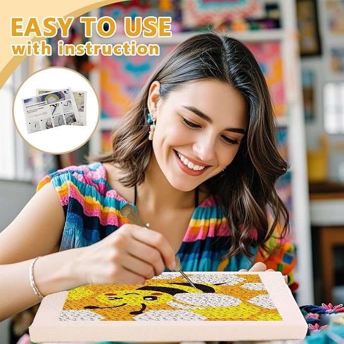 Doodlream Bee DIY Punch Needle Embroidery Kit - Image 3