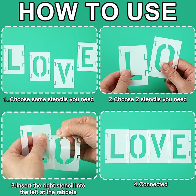 Augshy 2 Inch Letter Stencils for Painting - Image 4
