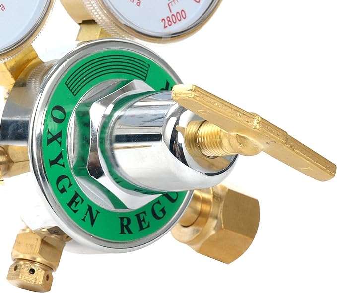 Welding Gas Welder Oxygen Regulator Large Tank Gauge Cutting Torch Regulator Outlet 0-200PSI Inlet 0-4000PSI CGA 540