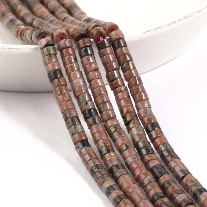 150Pcs 4×2mm Natural Rhodonite Spacer Stone Beads - Image 6