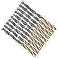 Drill Bit, 4.5mm Cutting Diameter, 4341 HSS Gold and Black 118° Cutting Angle Number Jobber Bits - (Applications: for Drilling Soft Metal Plastic Wood), 10-Pieces