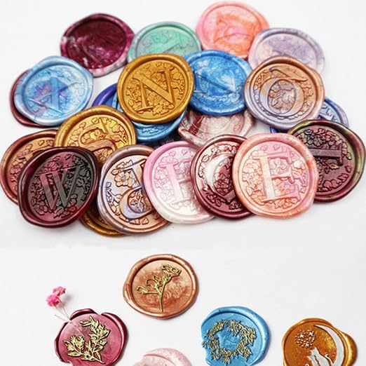 Pearl White Wax Seal Beads, ONWINPOR 300 Pieces Octagon Sealing Wax Beads - Image 5