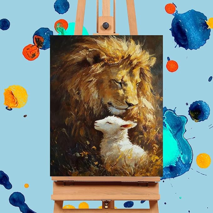 Mrnsiet Lion and Sheep Paint by Number - Image 2