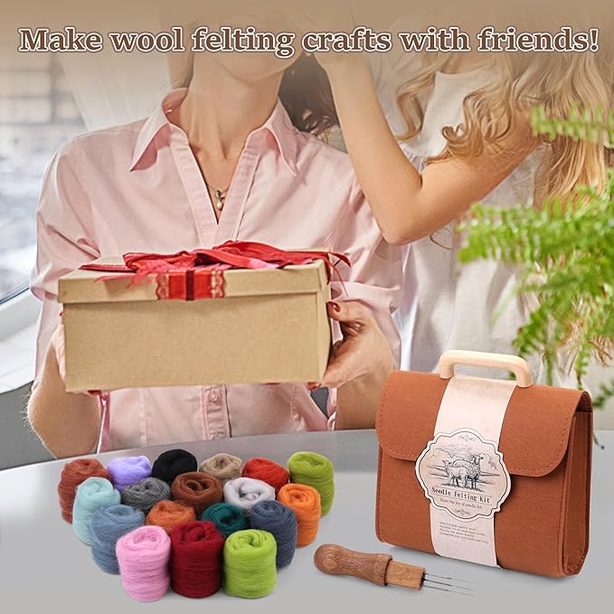 ZXIIXZ Needle Felting Kit, 24 Colors Felting Wool Kit - Image 6