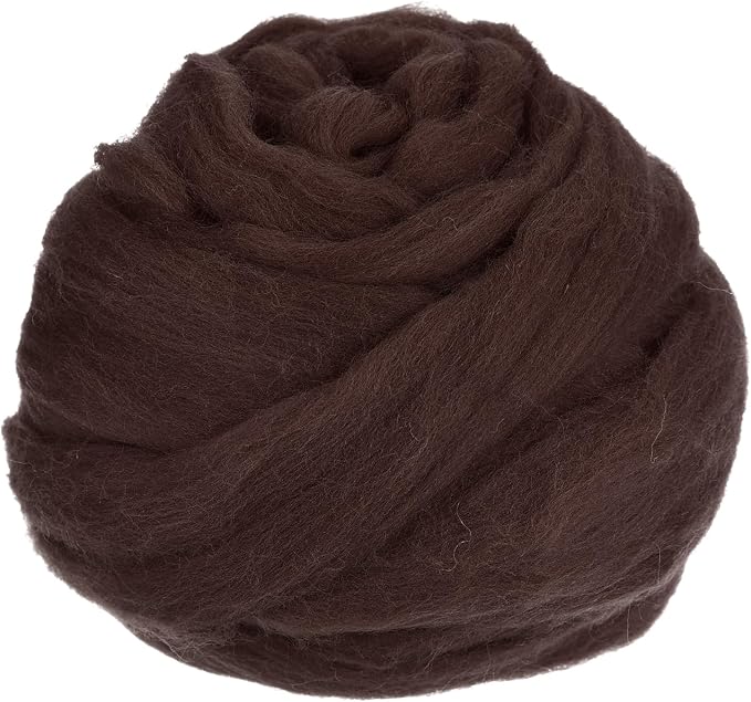 uxcell Needle Felting Wool, 3.5 Oz Nature Fibre Wool Yarn Roving by uxcell