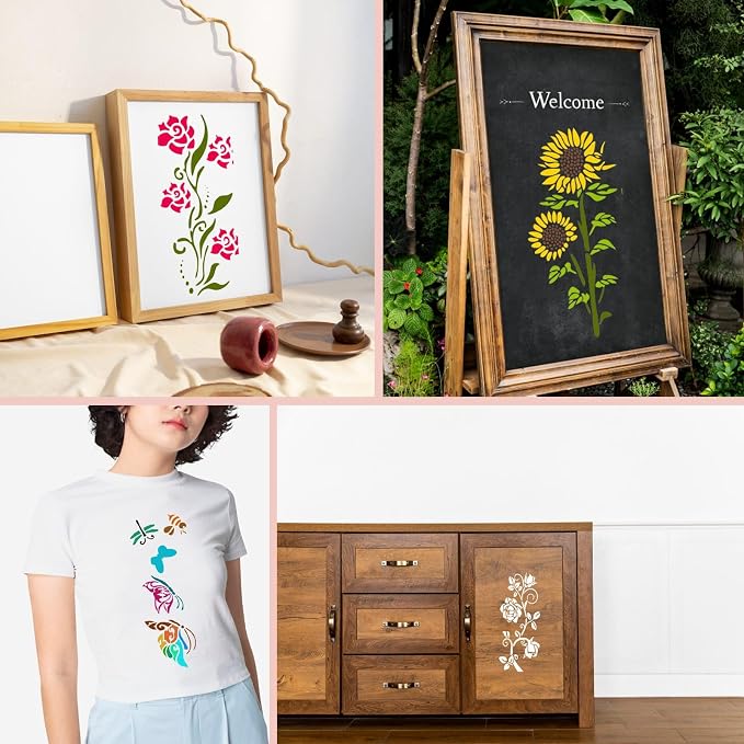 Large Flower Stencils for Painting, and Windows - Image 4