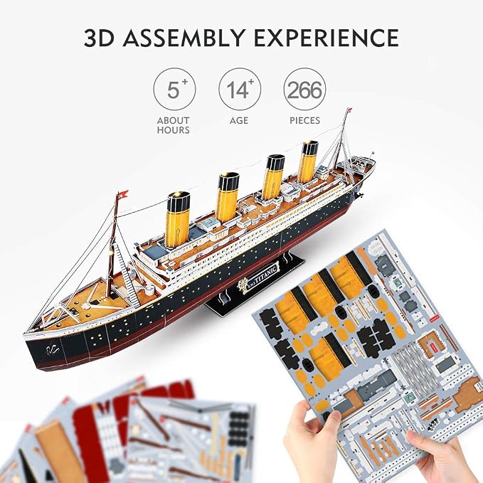 CubicFun Titanic 3D Model Ship Puzzle - Image 6