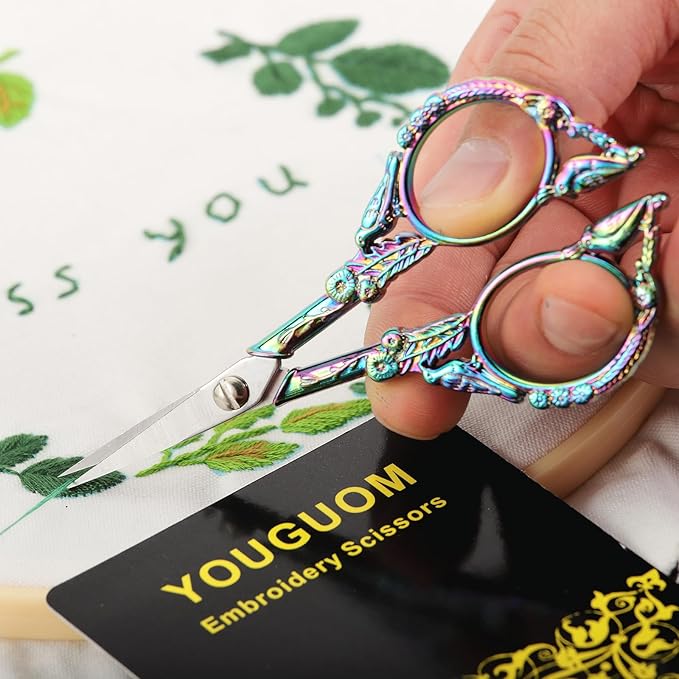 YOUGUOM Sewing Embroidery Scissors – Small Vintage Sharp Detail Shears - Image 3