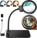 30X 10X Magnifying Glass with Light and Stand, 72 LED 3 Color Modes Stepless by home