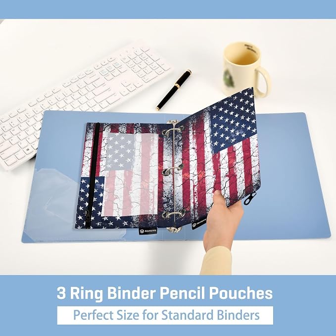 Retro American Flag Pencil Pouch - Image 4