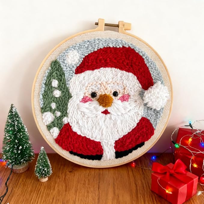 DIY Punch Needle Kits Santa Claus - Image 3
