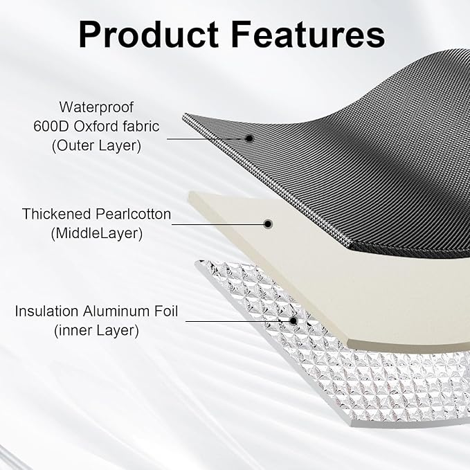 AC Pipe Cover Insulation Sleeve, 72x10.2in Universal HVAC Line Set Cover, Heavy-Duty 600D Oxford Waterproof with Reflective Foil, Prevents Freezing & Condensation for Mini Split/Heat Pump Lines
