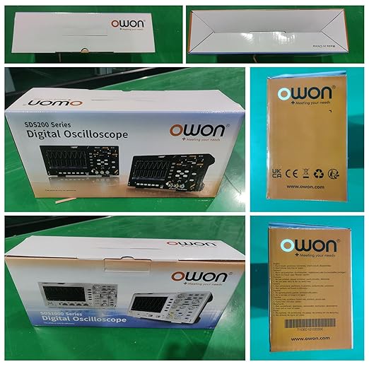 OWON Digital Oscilloscope with Dual-Channel Channels and Screen 7 inch, TFT-LCD Display, Portable Oscilloscope with 1GS/s Sampling Rate, Bandwidth 200MH,8K Waveform Length,SDS220S