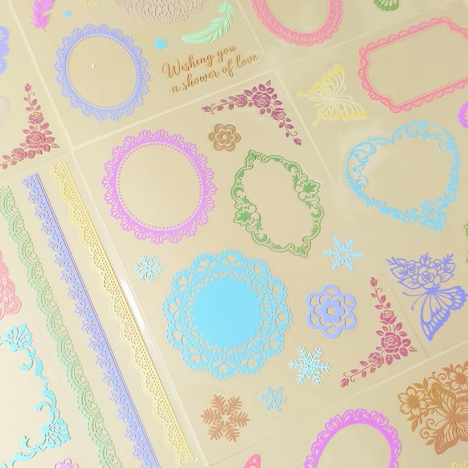130 Pcs Lace Scrapbook Stickers - Image 2