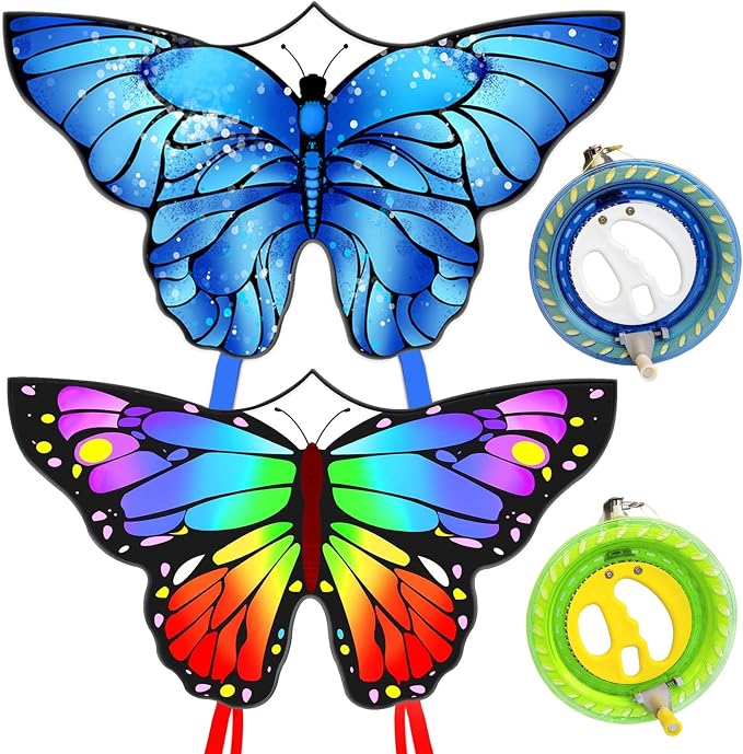 Butterfly Kites for Kids and Adults, 300ft String Handle Included by Kaiciuss