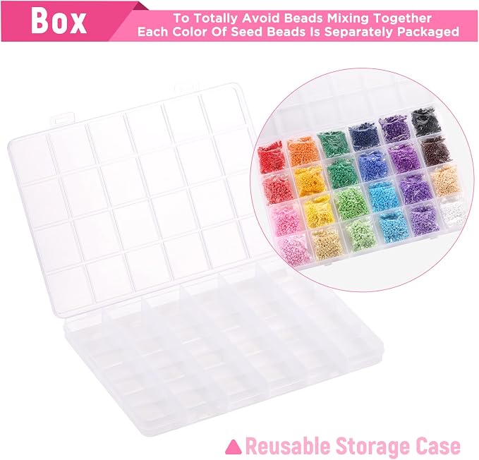Funtopia 61000pcs 2mm Seed Beads - Image 8