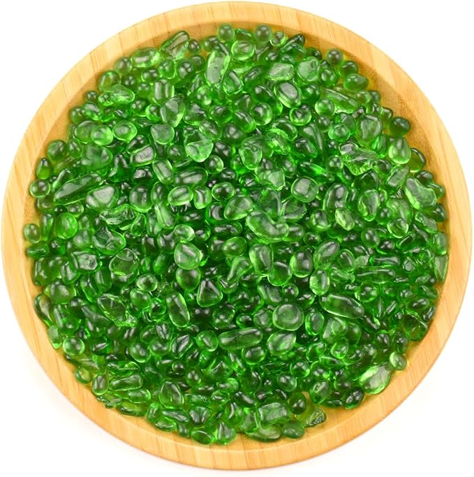 Glass Stones, 1Lb/460g Irregular Sea Glass Pebbles Non-Toxic Artificial - Image 6