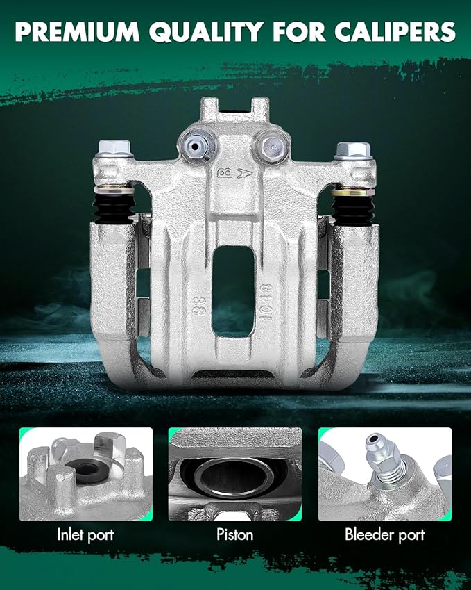 SCITOO Rear Left+Right Brake Calipers With Bracket 19B2911 19B2910 Compatible For Honda CR-V 2005-2006