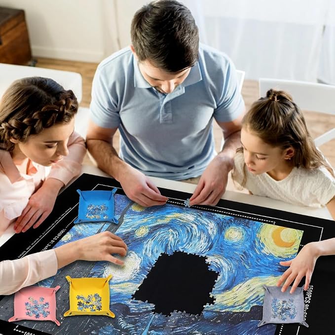 Puzzle Mat Roll Up for 1500 Pieces, Felt Puzzle Board Alternative Gift Set - Image 6